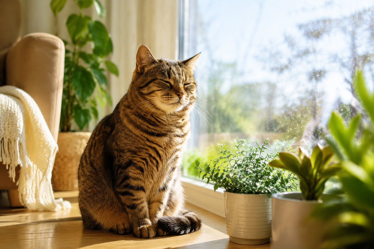 A calm cat